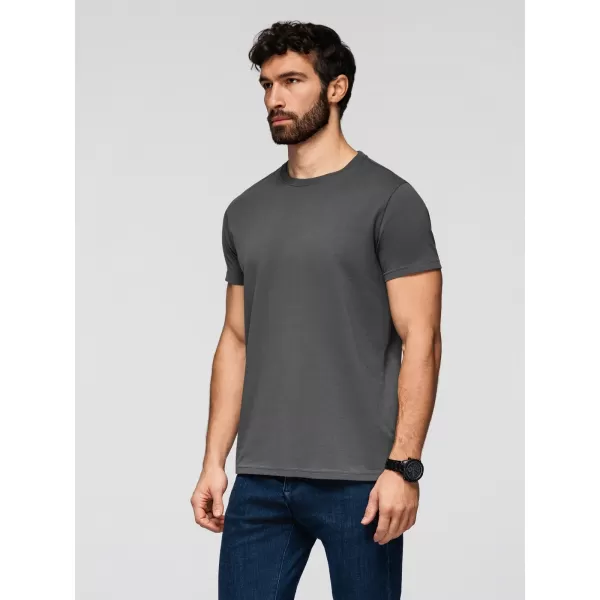  Pánske tričko OMBRE OM-TSBS-0268 WHITE/GRAPHITE/BLUE DENIM 