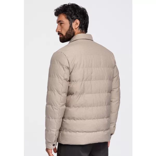  Pánska prešívaná košeľová bunda OMBRE OM-JALP-0256 BLACK 