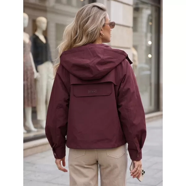  Dámska bunda DSTREET TY5964 BORDOVÁ 