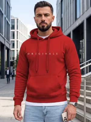 Pánska mikina DSTREET NX5151BX-18-09 ČERVENÁ