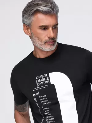 Pánske tričko OMBRE OM-TSPT-0299 BLACK