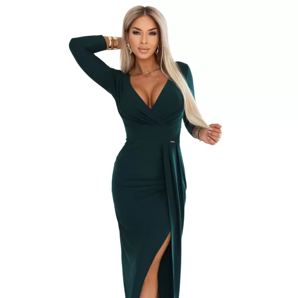  Dámske šaty NUMOCO 404-15 FĽAŠKOVÁ ZELEŇ 