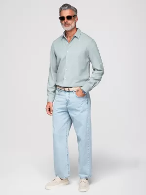 Pánska košeľa OMBRE OM-SHCS-0190 PASTEL GREEN
