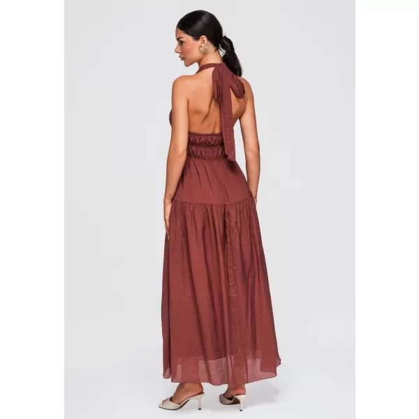  Dámske šaty OMBRE OW-DLR-E0001 BROWN 