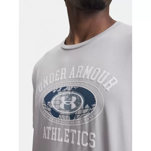  Pánske tričko UNDER ARMOUR M 60/40S ARMOR GLOBE SS 6009261-011 ŠEDÁ 