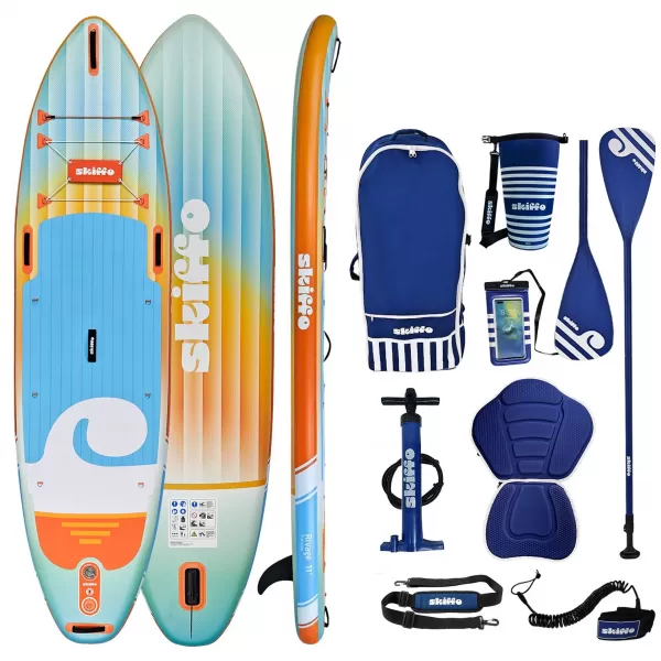  Paddleboard SKIFFO RIVAGE SUNRISE MODRÁ/ORANŽOVÁ 