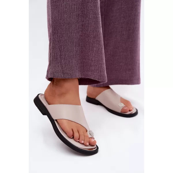  Dámske žabky VINCEZA 62307 BEIGE 