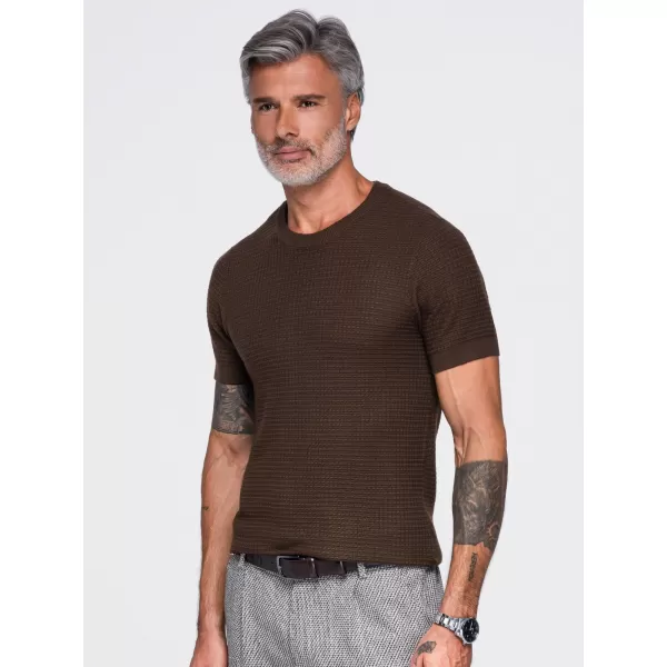  Pánske tričko OMBRE OM-TSCT-0303 BROWN 