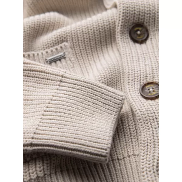  Pánsky kardigan OMBRE OM-SWCD-0200 BEIGE 