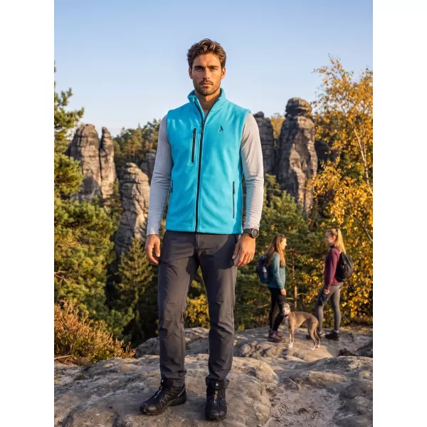  Pánska fleece vesta ALTISPORT ALM002525 TYRKYSOVÁ 