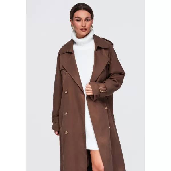  Dámsky kabát OMBRE OW-COLC-0121 BROWN 