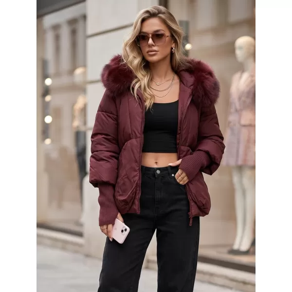  Dámska bunda DSTREET TY5992 BORDOVÁ 