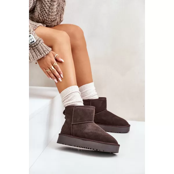  Dámske snehule BOTO NN605 BROWN 