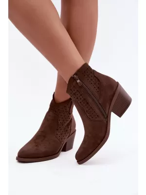Dámske topánky S.BARSKI HY62-8149 COFFEE