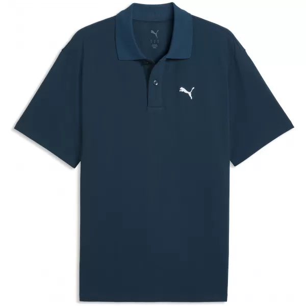  Pánske tričko s golierom PUMA WARDROBE ESS PIQUE RELAXED POLO 62965736 MIDNIGHT PETROL 