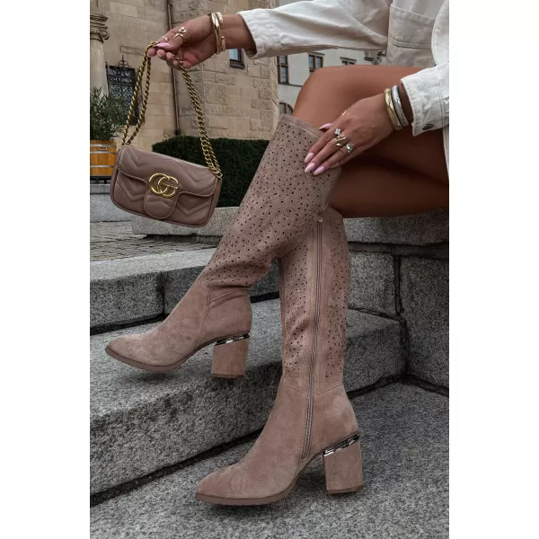  Dámske čižmy S.BARSKI HY62-8122 BEIGE 