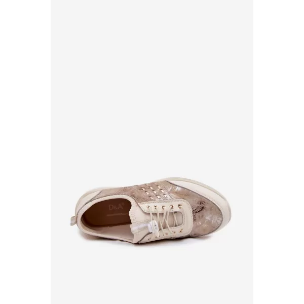  Dámske poltopánky D&A GR61-5990 BEIGE 