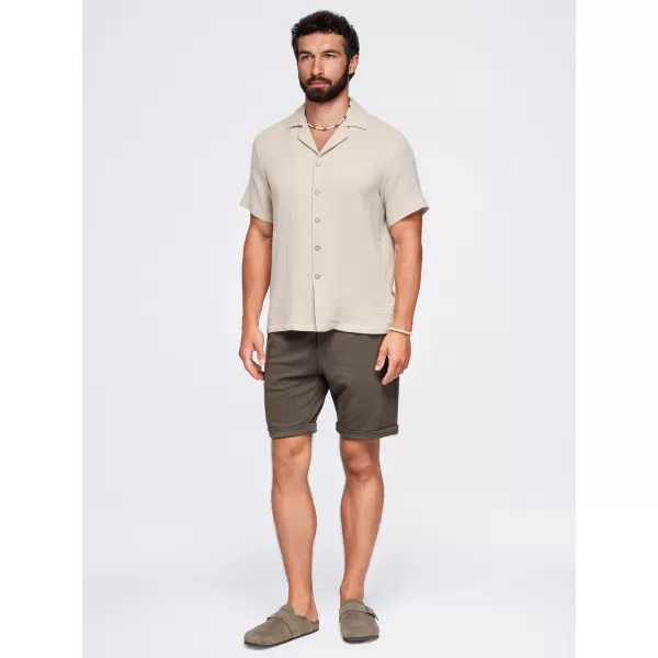  Pánska košeľa OMBRE OM-SHSS-0223 BEIGE 