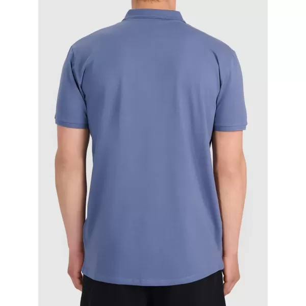  Pánske tričko s golierom 4F WMM00TPTSM0770 DENIM 