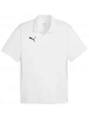 Pánske tričko s golierom PUMA TEAMGOAL POLO 658771-04 PUMA WHITE/BLACK/FEATHERGRAY