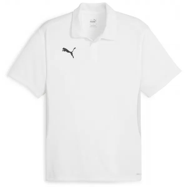  Pánske tričko s golierom PUMA TEAMGOAL POLO 658771-04 PUMA WHITE/BLACK/FEATHERGRAY 