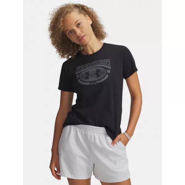  Dámske tričko UNDER ARMOUR W VARSITY SS 6010592-001 ČIERNA 