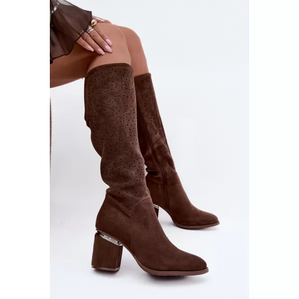  Dámske čižmy S.BARSKI HY62-8122 BROWN 