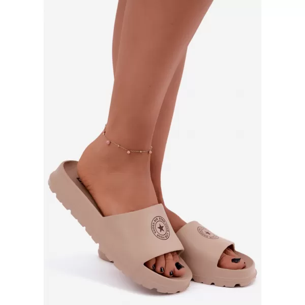  Dámske šľapky BIG STAR SHOES UU274074 SHADES OF BROWN AND BEIGE 
