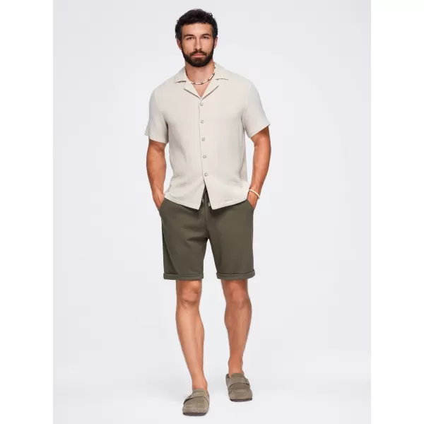  Pánske kraťasy OMBRE OM-SRCS-0206 OLIVE GREEN 