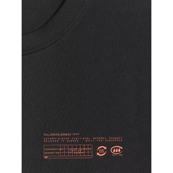  Pánske tričko 4F WAW25TTSHM2372 DEEP BLACK 