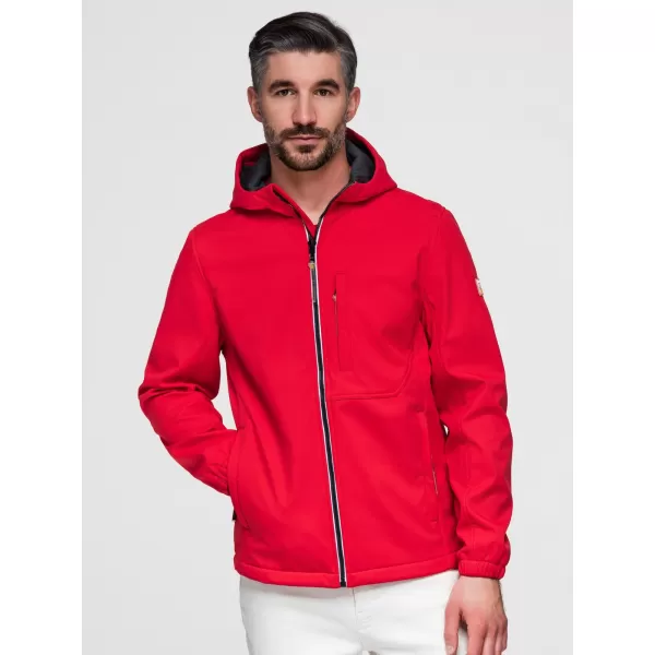  Pánska softshellová bunda OMBRE OM-JANP-0292 RED 