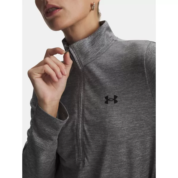  Dámske tričko UNDER ARMOUR TECH 1/2 ZIP- TWIST 1384225-709 ZELENÁ 