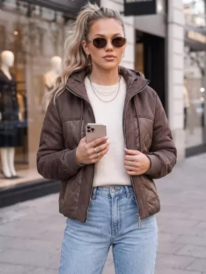 Dámska bunda DSTREET TY6092 HNEDÁ