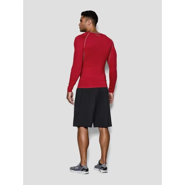  Pánske kompresné tričko UNDER ARMOUR HG LS 1257471-600 ČERVENÁ 