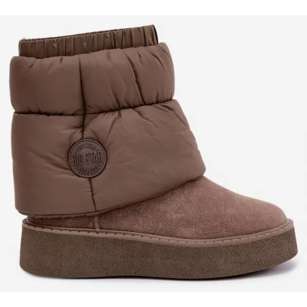  Dámske snehule BIG STAR SHOES UU274732 DARK BEIGE 