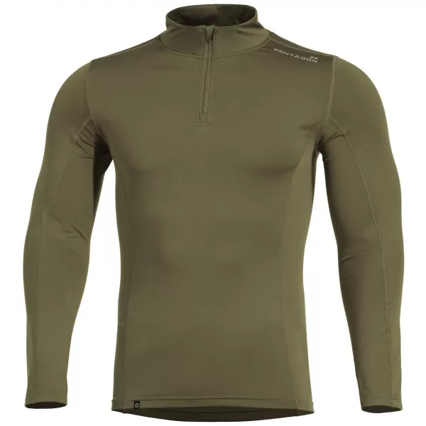  Pánske tričko PENTAGON PINDOS 1/2 ZIP SHIRT K11013 OLIVE GREEN 