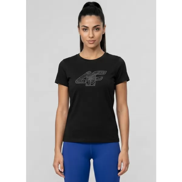  Dámske tričko 4F WMM00TTSHF3309 DEEP BLACK 