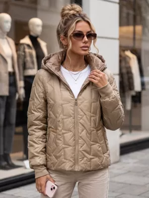 Dámska bunda DSTREET TY5780 KARAMELOVÁ