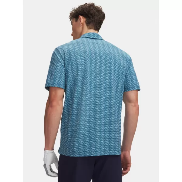  Pánske polo UNDER ARMOUR UA DRIVE CHILL PRINTED POLO 6009724-466 MODRÁ 