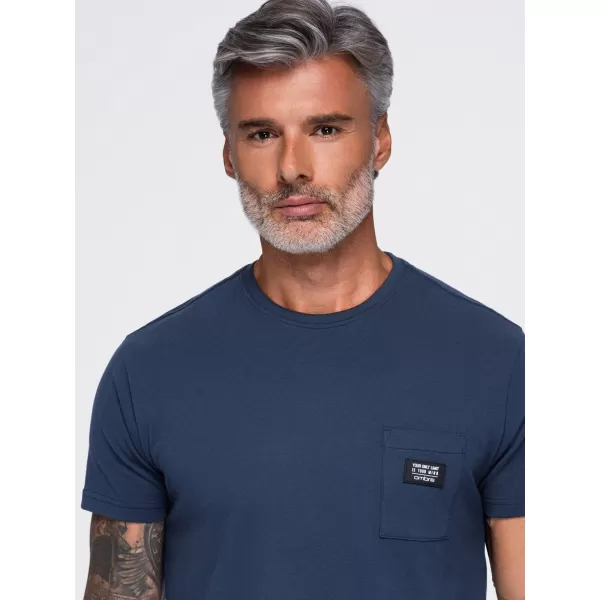 Pánske tričko OMBRE OM-TSCT-0305 NAVY BLUE 