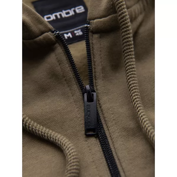  Pánska mikina OMBRE OM-SSZP-0256 OLIVE 