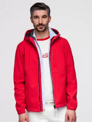 Pánska softshellová bunda OMBRE OM-JANP-0292 RED