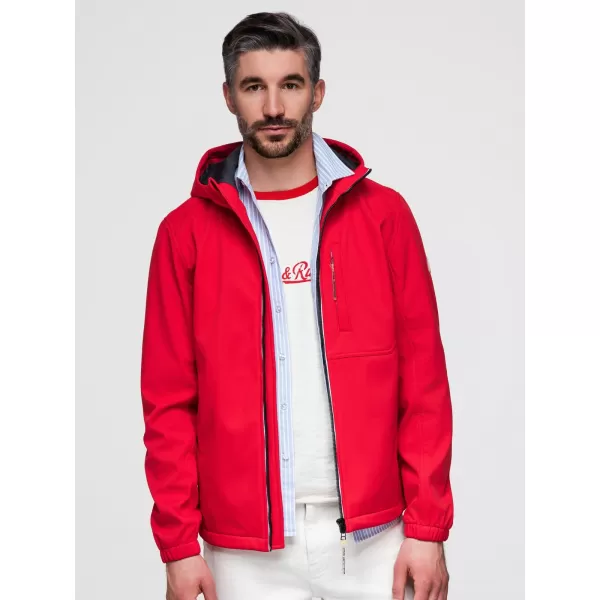  Pánska softshellová bunda OMBRE OM-JANP-0292 RED 