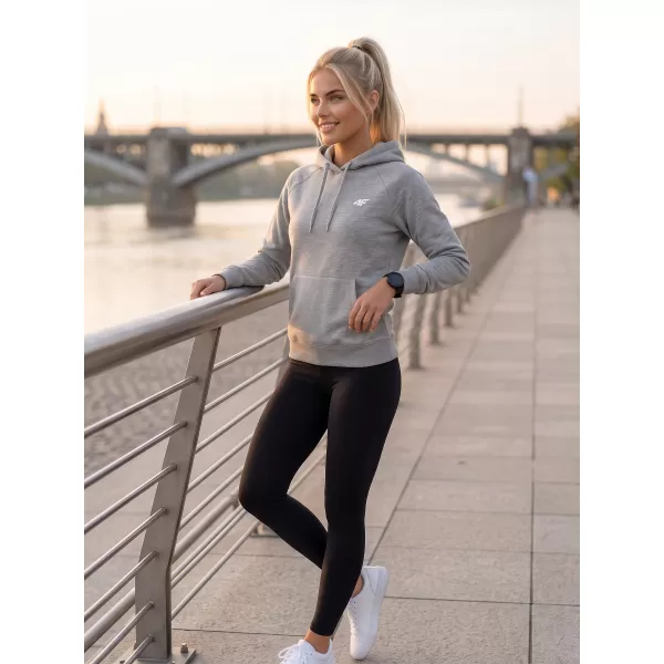  Dámska mikina 4F WMM00TSWSF2536 COLD LIGHT GREY MELANGE 