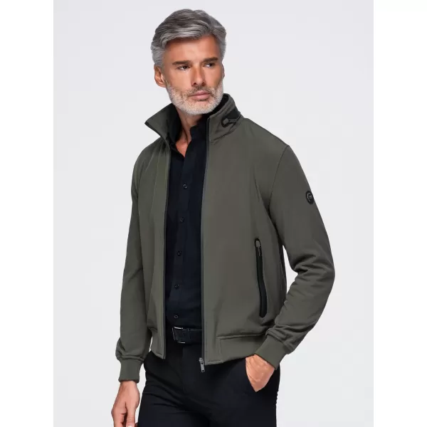 Pánska bunda s kapucňou OMBRE OM-JANP-0233 DARK OLIVE 