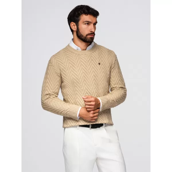  Pánsky sveter OMBRE OM-SWSW-0190 SAND 