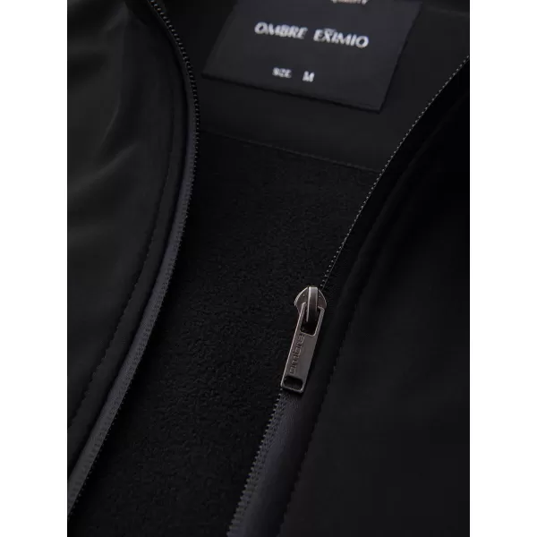 Pánska bunda s kapucňou OMBRE OM-JANP-0233 BLACK 