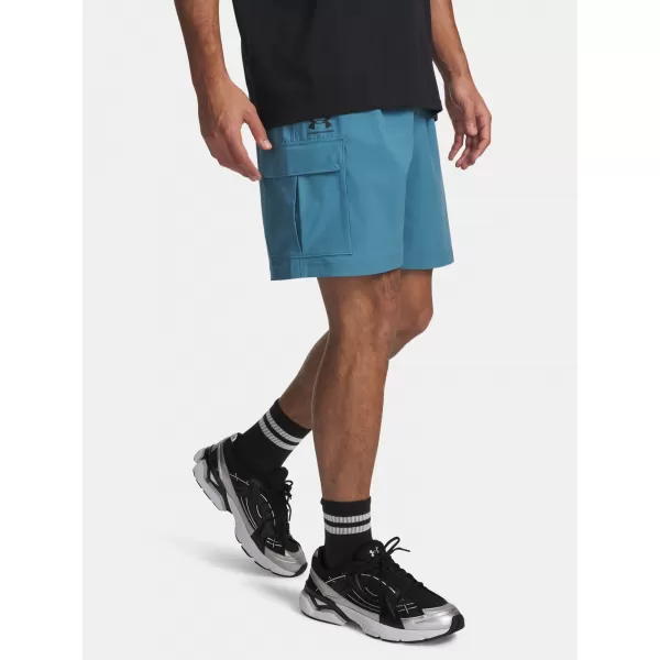  Pánske kraťasy UNDER ARMOUR VIBE WOVEN CARGO SHORT 1386560-466 MODRÁ 