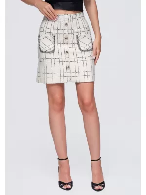 Dámska sukňa OMBRE OW-GL-E0021 BEIGE