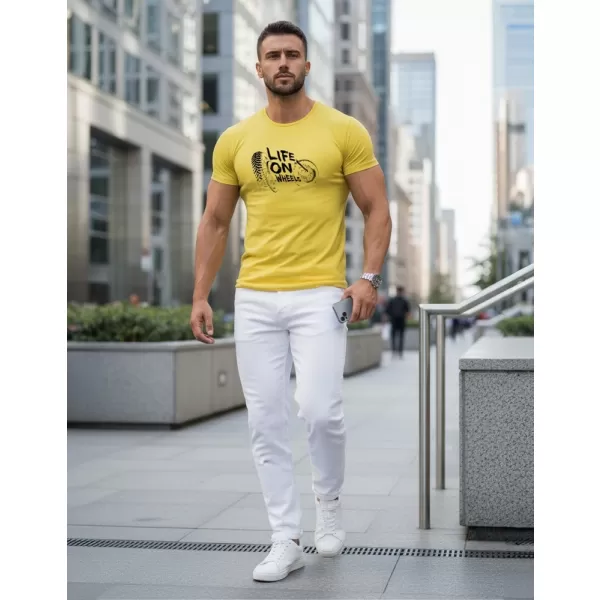  Pánske tričko DSTREET NX5016R-YE ŽLTÁ 